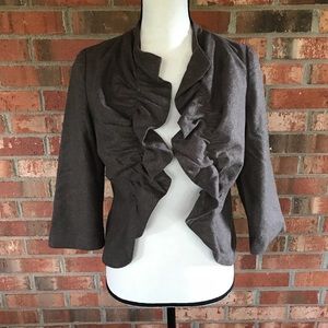 Anthropologie Tabitha Short Jacket with Ruffle